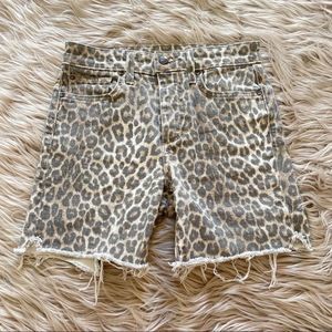 Joe’s jeans cheetah print cut off shorts size 24